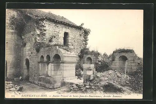 AK Sauvigny-Le-Bois, Ancien Prieuré de Saint-Jean-des-Bonshommes, Arcades Romanes