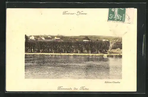 AK Pont-sur-Yonne, Promenade des Buttes