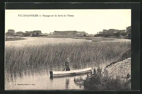 AK Villemanoche, Paysage sur les bords de l`Yonne