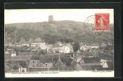 AK Saint-Julien-du-Sault, Vue prise de l`Eglise