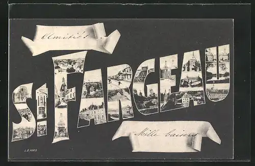 AK Saint-Fargeau, Ortsansichten mit Kirche und Schloss