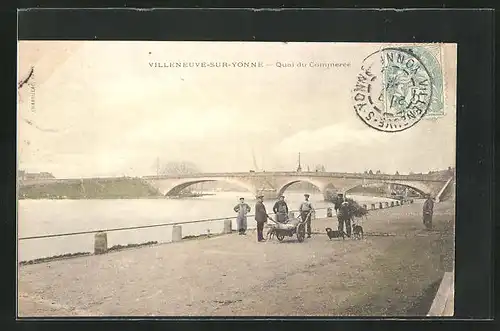 AK Villeneuve-sur-Yonne, Quai du Commerce