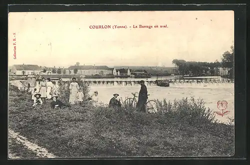 AK Courlon, Le Barrage en aval