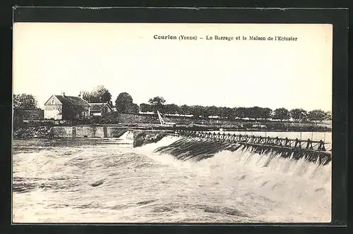 AK Courlon, Le Barrage et la Maison de l`Eclusier