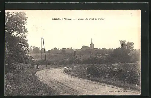 AK Chéroy, Paysage du Pont de Vallery