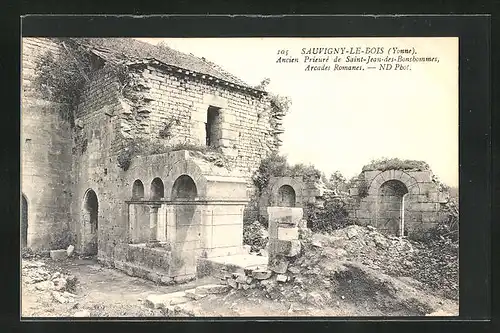 AK Sauvigny-le-Bois, Ancien Prieuré de Saint-Jean-des-Bonshommes, Arcades Romanes