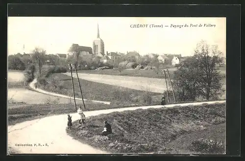 AK Chéroy, Paysage du Pont de Vallery