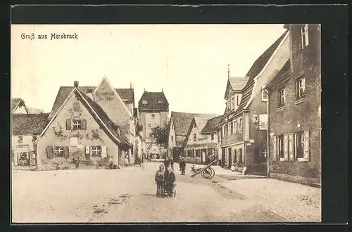 AK Hersbruck, Restaurant Hans Müller, Strassenpartie