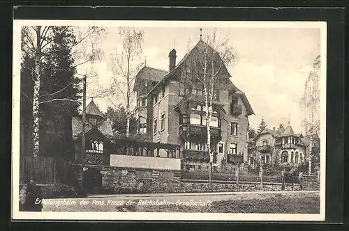 AK Hartha-Hintergersdorf, Erholungsheim der Pens. Kasse der Reichsbahn-Gesellschaft