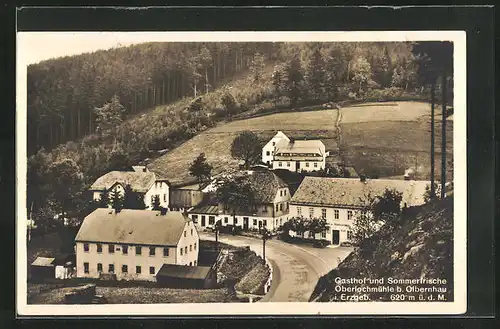 AK Olbernhau i. Erzgeb., Gasthof Oberlochmühle