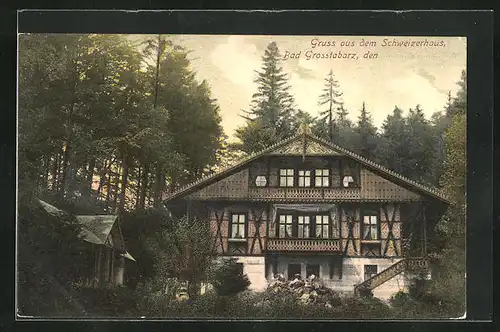 AK Bad Grosstarbarz, Gasthaus Schweizerhaus