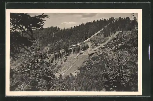 AK Oberhof /Thür., Wintersportplatz, Skisprungschanzen