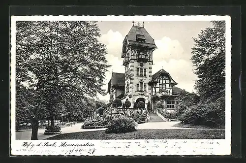 AK Hof a.d. Saale, Wirtschaftsgebäude im Bürgerpark Theresienstein