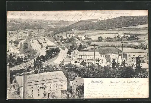 AK Rosswein, Aussicht von der Wettinhöhe auf den Ort