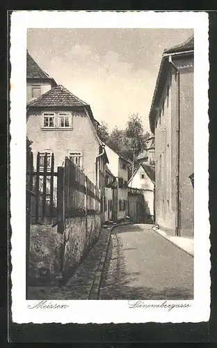 AK Meissen, Partie in der Leinewebergasse