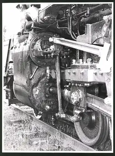 Fotografie Eisenbahn USA, Dampflok Nr. 2124 der Reading Railroad, Antrieb-Detail