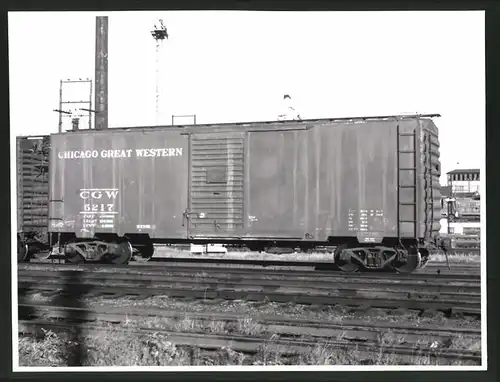 Fotografie Eisenbahn USA, Güterwaggon Nr. 5217 Chicago Great Wester Railroad