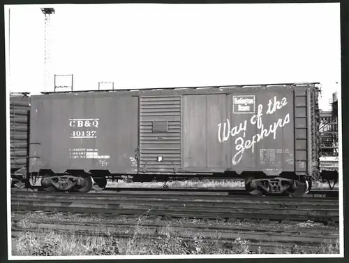 Fotografie Eisenbahn USA, Güterwaggon Nr. 80137 CB&Q Railroad