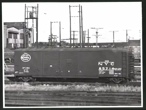 Fotografie Eisenbahn USA, Güterwaggon Nr. 85714 New York Central System
