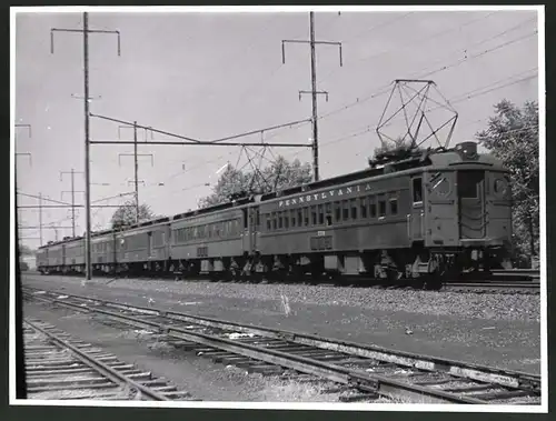 Fotografie Eisenbahn USA, Personenzug mit E-Triebwagen Nr. 778 Pennsylvania Railroad