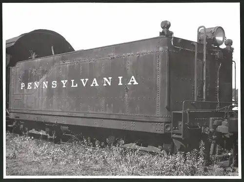 Fotografie Eisenbahn USA, Tender-Lokomotive Pennsylvania Railroad, Tender mit Heckscheinwerfer