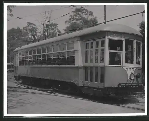 Fotografie Strassenbahn - Triebwagen Nr. 357 der Verkehrsbetriebe in Connecticut