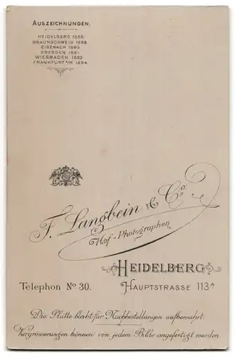 Fotografie F. Langbein & Co., Heidelberg, Hauptstrasse 113 A, Portrait junge Dame im hübschen Kleid mit Zeitung