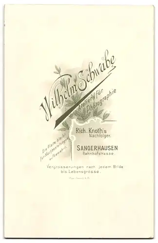 Fotografie Wilhelm Schwabe, Sangerhausen, Bahnhofstrasse, drei freundliche Geschwister