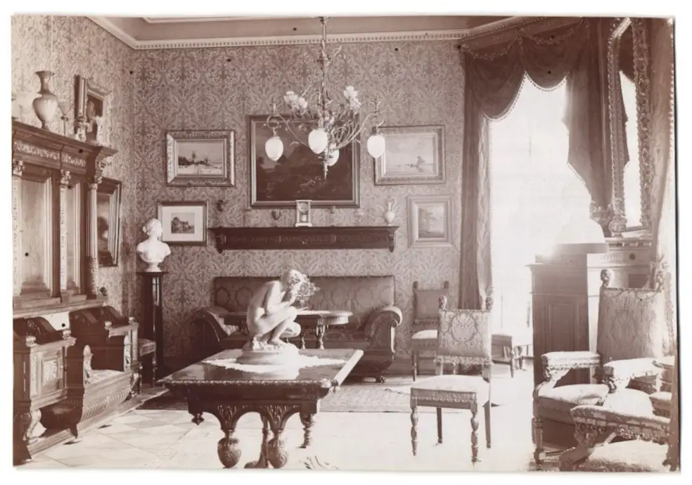 18 Fotografien, Köln, Portrait Büste Carl Aldenhoven, Wohnräume, Umfeld von Carl Aldenhoven, 3 Fotos auf Zelluloid 2