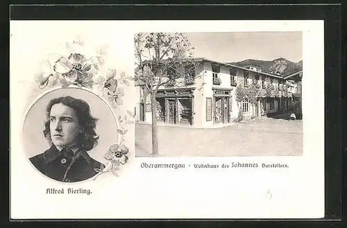 AK Oberammergau, Alfred Bierling, Wohnhaus des Johannes Darstellers