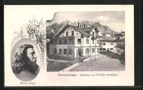 AK Oberammergau, Anton Lang, Wohnhaus des Christus Darstellers
