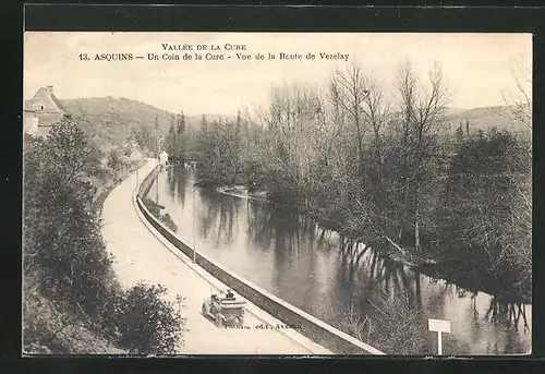 AK Asquins, Un Coin de la Cure, Vue de la Route de Vezelay