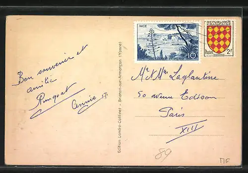 AK Brienon-sur-Armancon, Vue Générale, Côté Sud