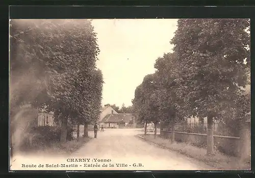 AK Charny, Route de Saint-Martin, Entrée de la Ville