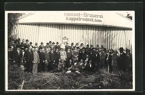 Foto-AK Kappelrodeck, Bierzelt der Schützengilde, Rossel-Brauerei, ca. 1930