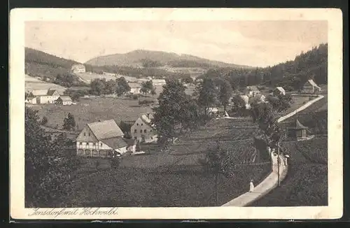 AK Jonsdorf, Ortspartie mit Hochwald