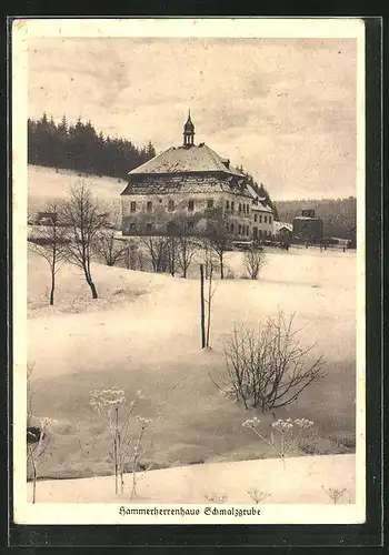 AK Schmalzgrube, Gasthaus Hammerherrenhaus im Winter