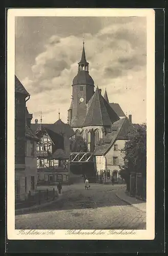 AK Rochlitz i.Sa., Blick nach der Petrikirche