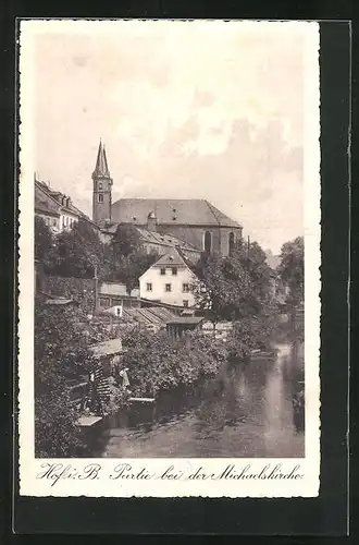 AK Hof i. B., Partie bei der Michaelskirche