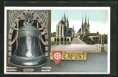 AK Erfurt, Dom, St. Severikirche, Gloriosa-Glocke