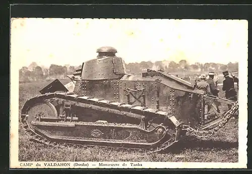 AK Valdahon, Camp du Valdahon, Manoevre de Tanks, Französischer Panzer