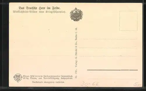 AK Vorposten am Eingang eines Schützengrabens