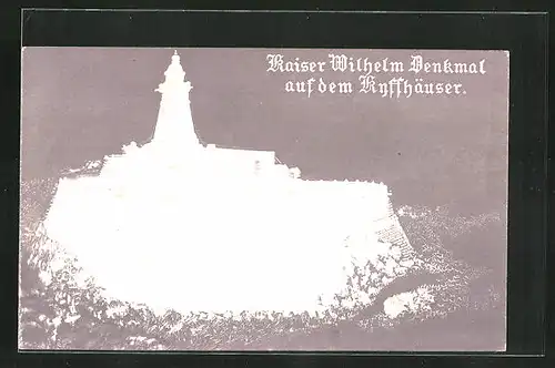 Präge-AK Kaiser Wilhelm Denkmal auf dem Kyffhäuser