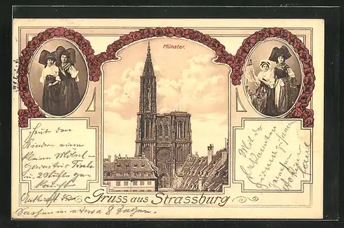 AK Strassburg i. E., Ansicht vom Münster