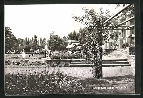 AK Rheydt, Stadthallen-Restaurant mit Aussenpartie