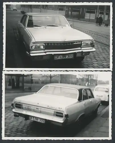 2 Fotografien Gruhle, Karl-Marx-Stadt, Ansicht Leipzig, Auto Opel Admiral
