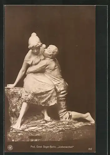 AK Berlin, Plastik Liebeswerben von Ernst Seger