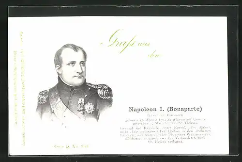 AK Napoleon I. Bonaparte, Kaiser der Franzosen, 1769-1821