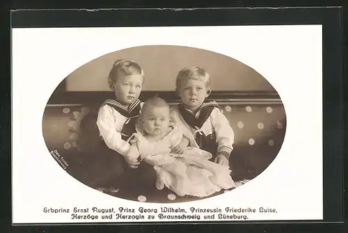 AK Erbprinz Ernst August, Prinz Georg Wilhelm, Prinzessin Friederike Luise, Herzöge und Herzogin zu Braunschweig