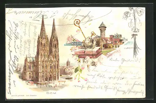 Lithographie Köln, Kölner Dom, Ulrepforte